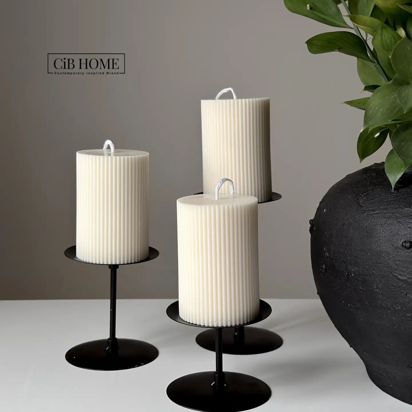 Classic Thick Ribbed Candle