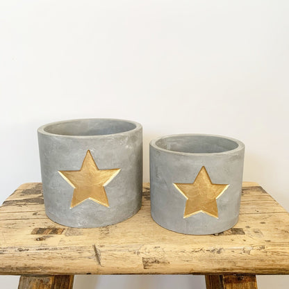 Gold Star Cement Planter