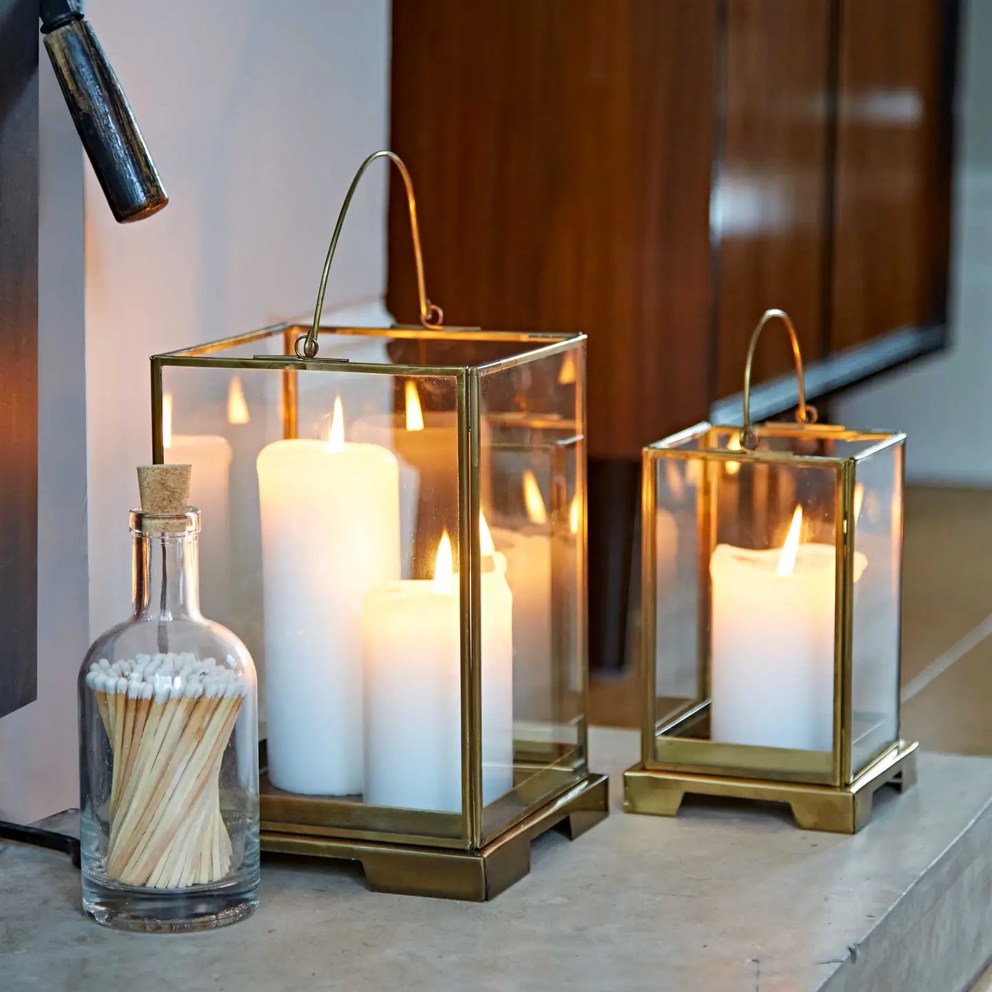 Handmade Antique Brass Candle Lantern