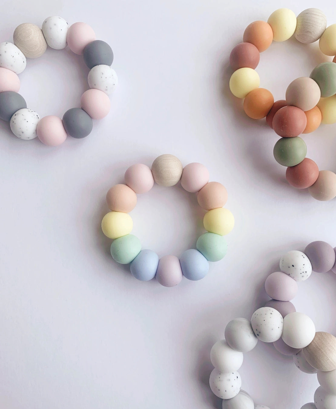 Chunky Silicone Teething Ring - Tropical