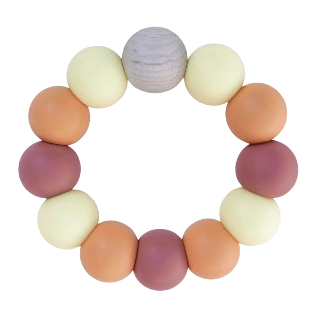 Chunky Silicone Teething Ring - Tropical
