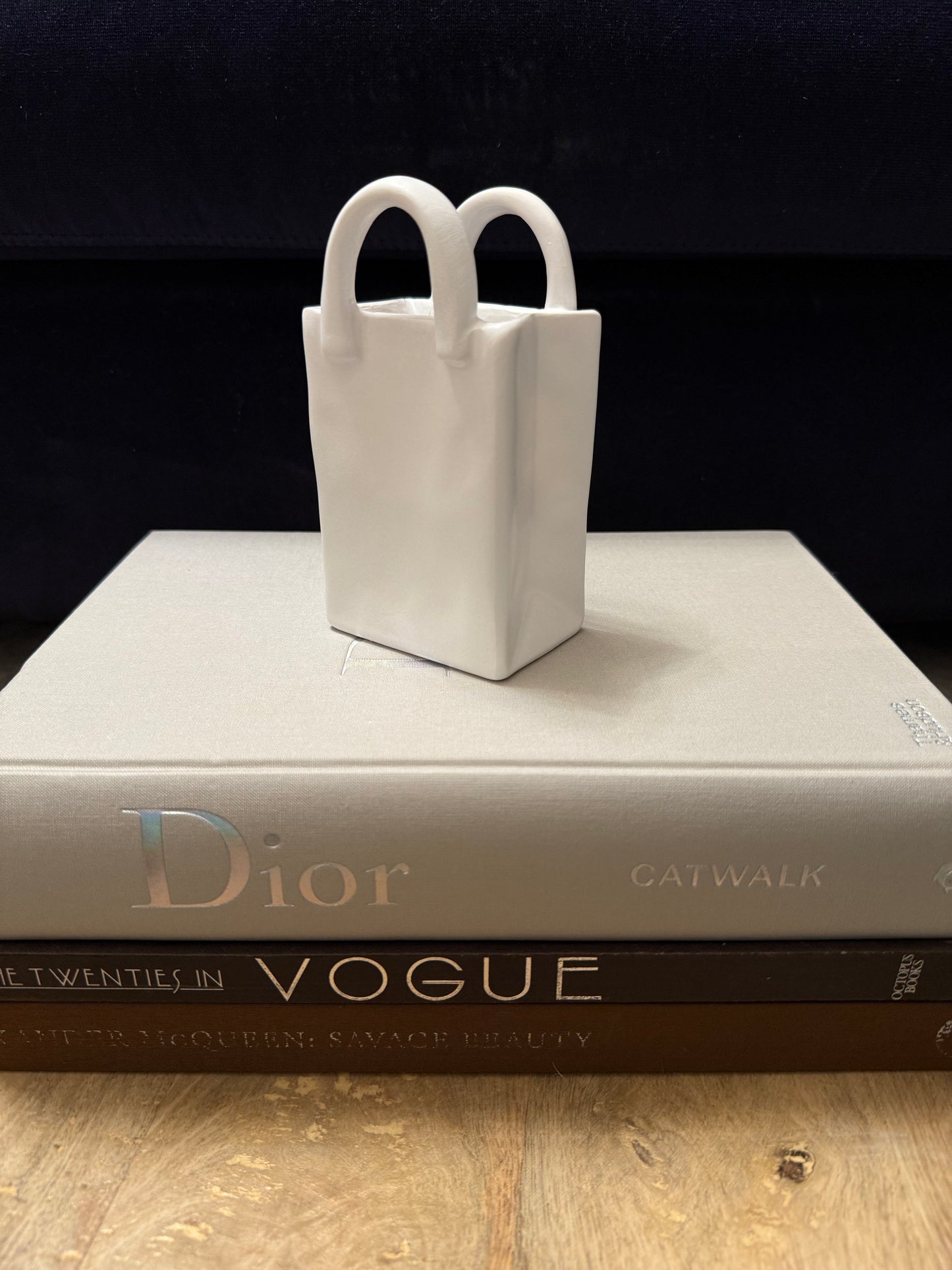 Small White Handbag Vase/Ornament