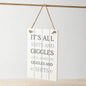 Wooden Sign - "It's All Shits & Giggles"
