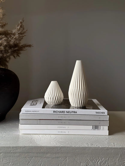 Stone Ribbed Ornament Set