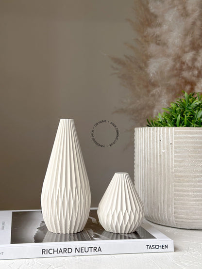 Stone Ribbed Ornament Set