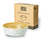 Handmade Bamboo Serving Bowl - White