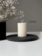 Small Ribbed Pillar Candle